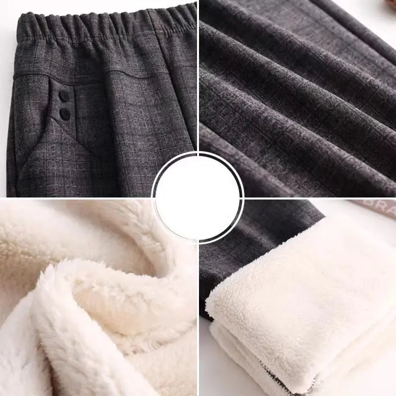Stilvolle Plüsch Hose für Damen mit geradem Bein