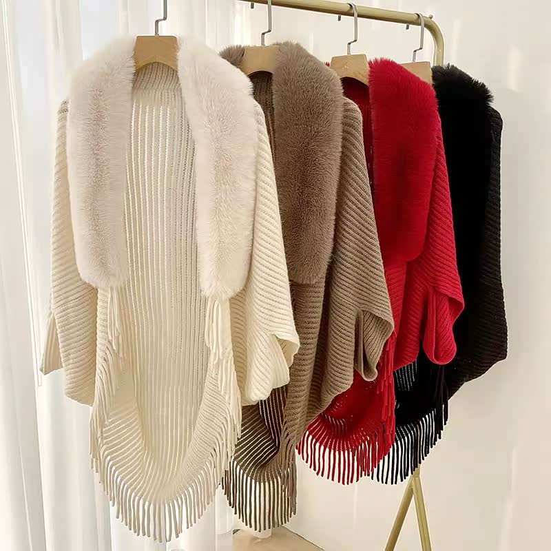 🔥Mode Pelzkragen Schal Mantel(Kaufen Sie 2 gratis Versand)