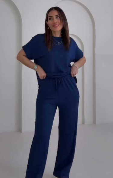 💞Limitierte Zeit 50% Rabatt - schickes zweiteiliges Damenset: gemütliches Oberteil und passende Hose