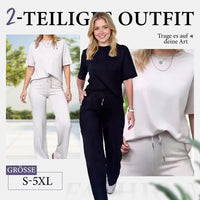 💞Limitierte Zeit 50% Rabatt - schickes zweiteiliges Damenset: gemütliches Oberteil und passende Hose