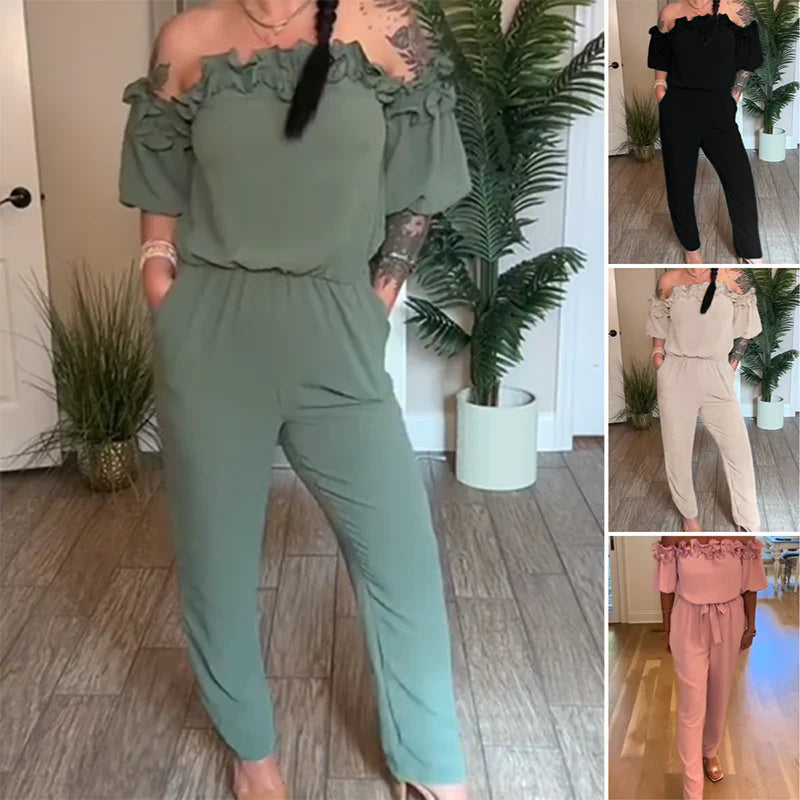 💖Begrenzte Zeit 50% Rabatt - Jumpsuit mit gerafften Schultern