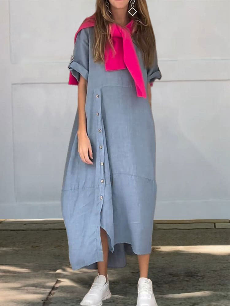 đ„50% Rabatt fĂŒr begrenzte Zeitđ„Damen Kleid aus Leinen und Baumwolle