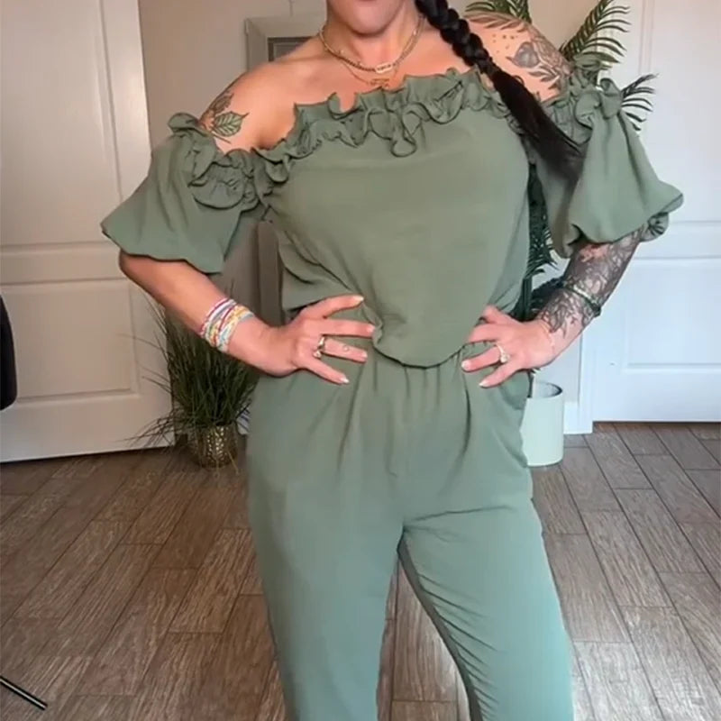💖Begrenzte Zeit 50% Rabatt - Jumpsuit mit gerafften Schultern