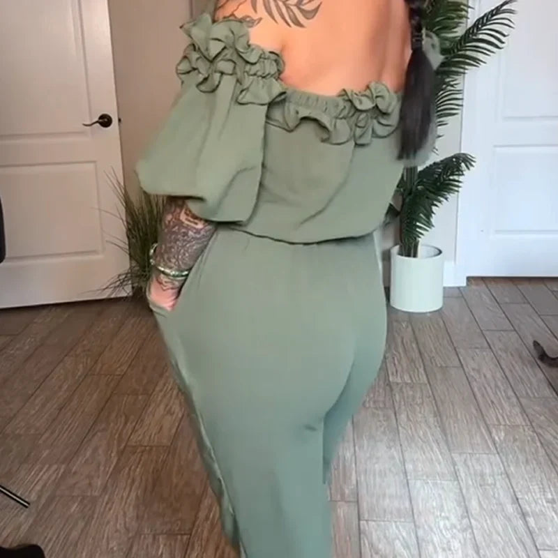 💖Begrenzte Zeit 50% Rabatt - Jumpsuit mit gerafften Schultern