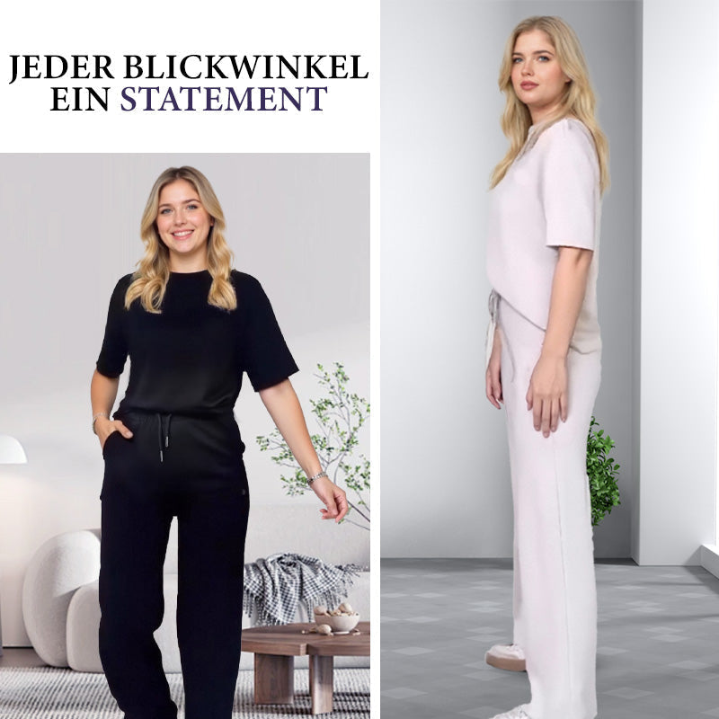 💞Limitierte Zeit 50% Rabatt - schickes zweiteiliges Damenset: gemütliches Oberteil und passende Hose