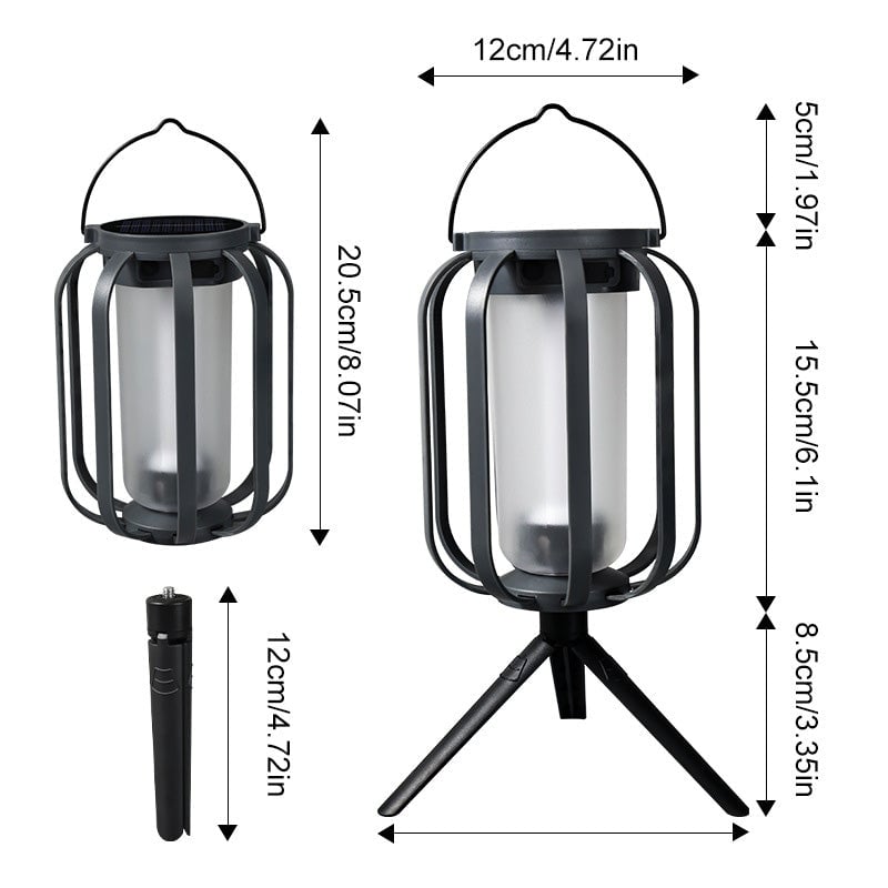 🔥Upgraded flackernde Flamme Solar Laterne im Freien wasserdichtes Licht