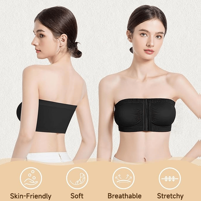 🎁Prime Day Sale 50% RABATT🔥Plus Size Strapless BH mit Frontverschluss & atmungsaktivem Material