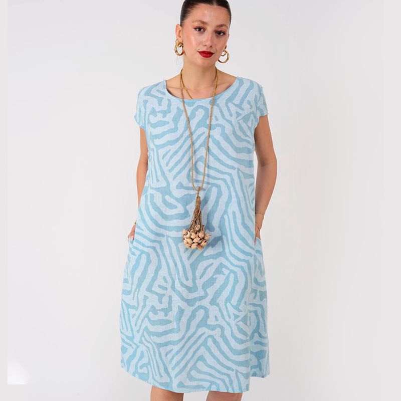 🌸Lässiges Boho-Vintage-Kleid mit Print🌈