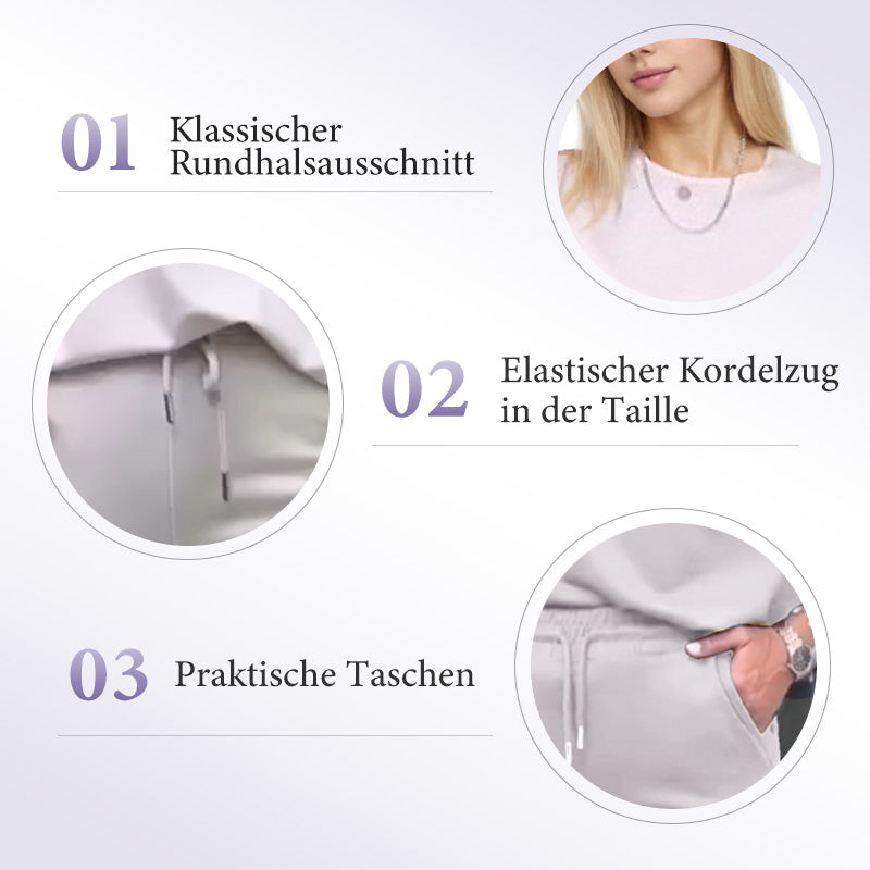 💞Limitierte Zeit 50% Rabatt - schickes zweiteiliges Damenset: gemütliches Oberteil und passende Hose