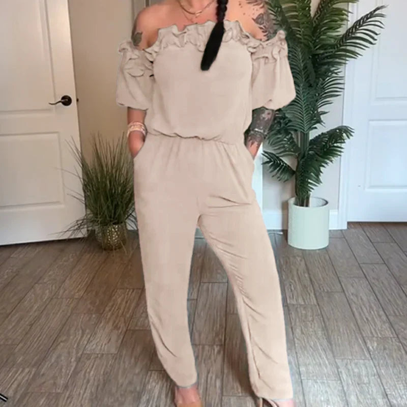 💖Begrenzte Zeit 50% Rabatt - Jumpsuit mit gerafften Schultern