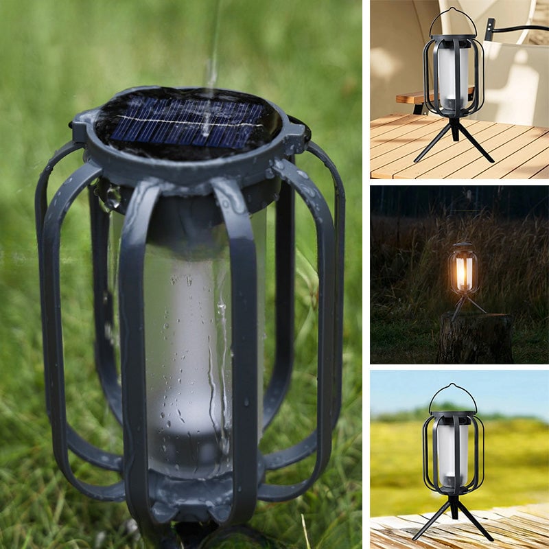 🔥Upgraded flackernde Flamme Solar Laterne im Freien wasserdichtes Licht