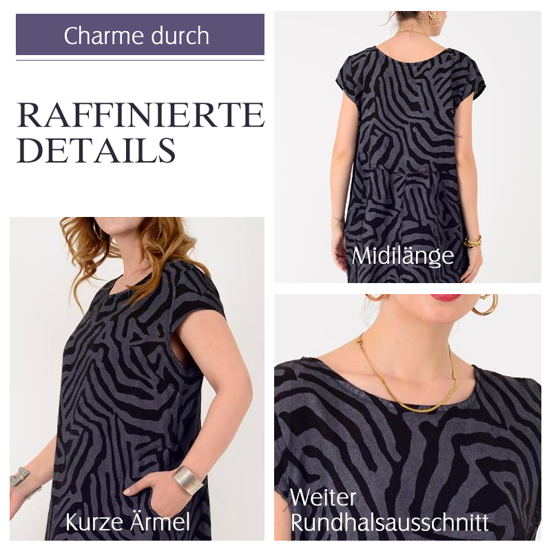 🌸Lässiges Boho-Vintage-Kleid mit Print🌈