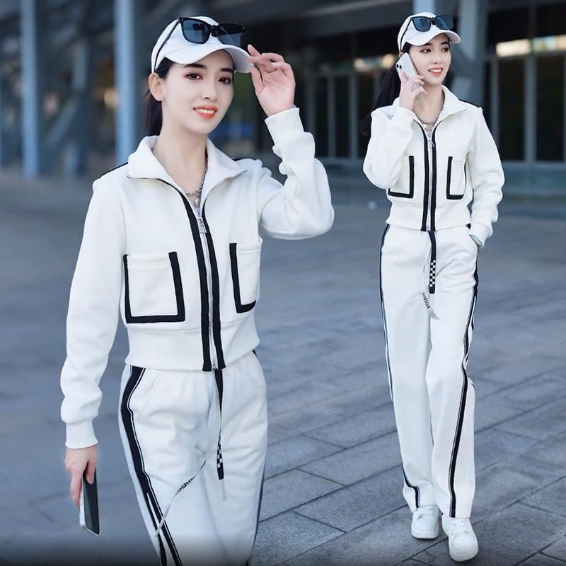 Mode Casual Lose Langarm Sport Anzug für Frau