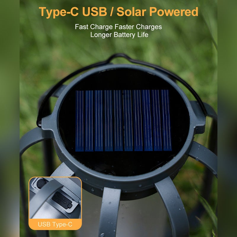 🔥Upgraded flackernde Flamme Solar Laterne im Freien wasserdichtes Licht