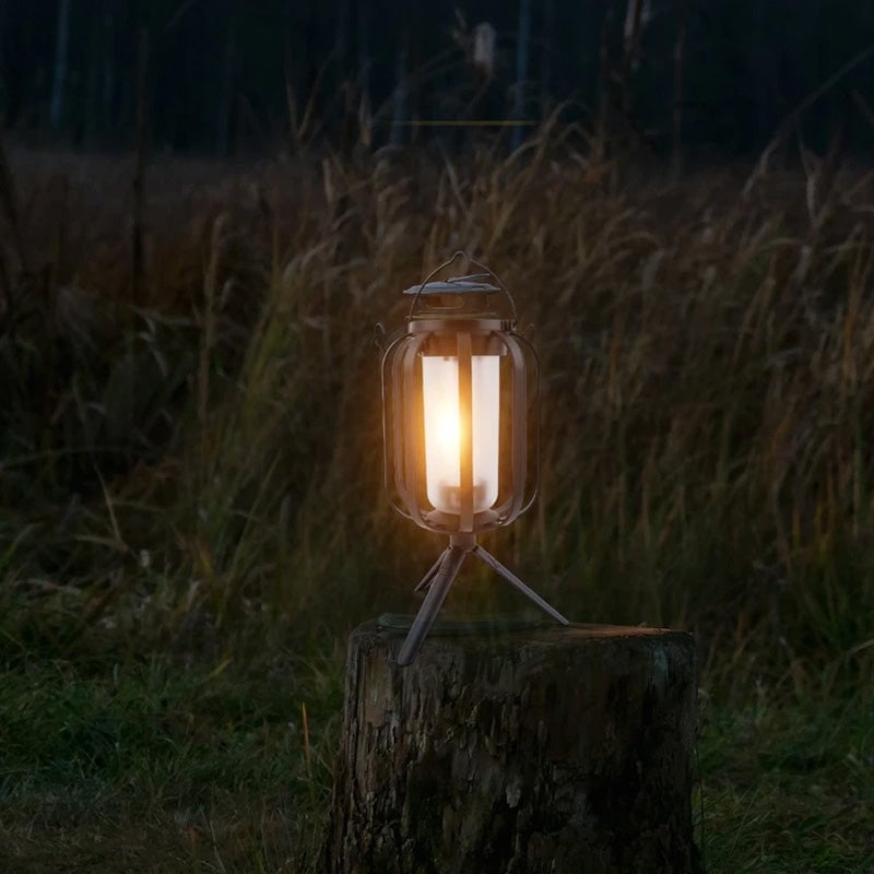 🔥Upgraded flackernde Flamme Solar Laterne im Freien wasserdichtes Licht