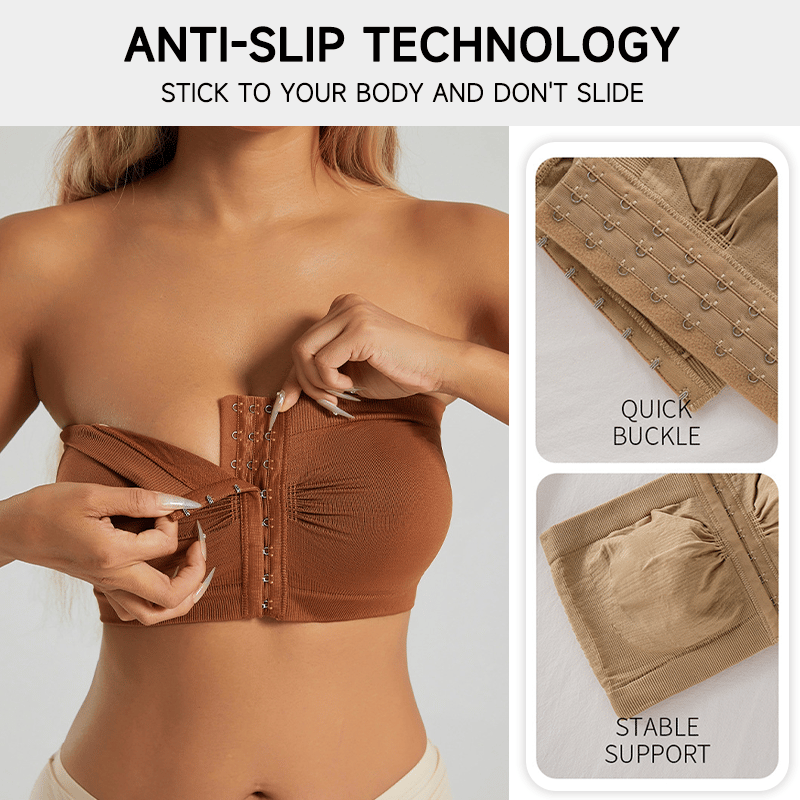 🎁Prime Day Sale 50% RABATT🔥Plus Size Strapless BH mit Frontverschluss & atmungsaktivem Material