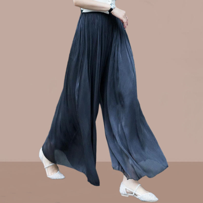 đ„40% Offđ„Glasierte Eis Seide Boden-LĂ€nge Weites-Bein Culottes