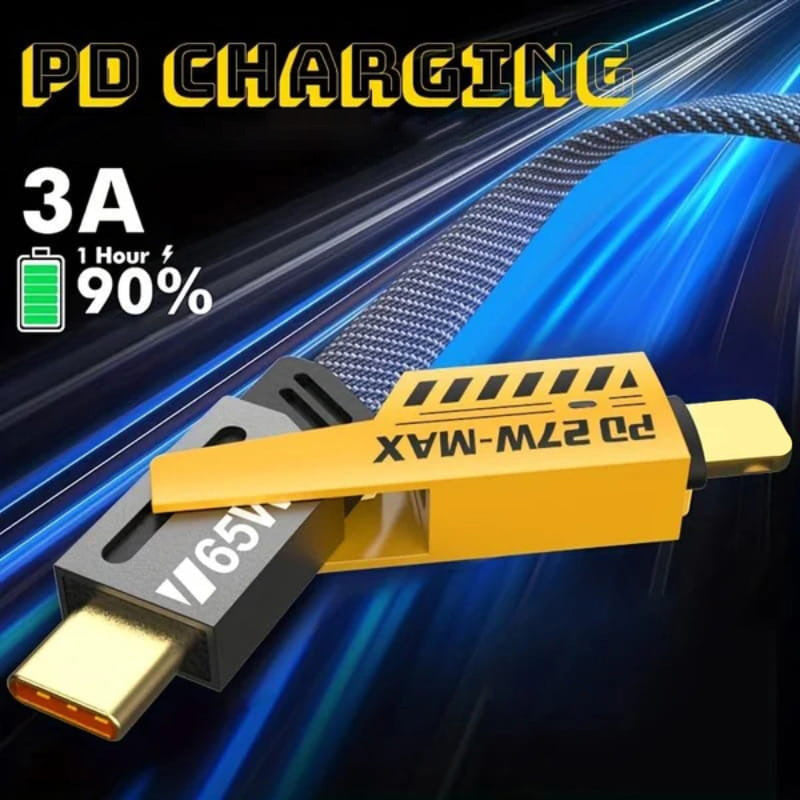 🔥 Kaufe 2, erhalte 1 gratis 😍4-in-1-PD-Schnellladekabel, 27 W, 65 W