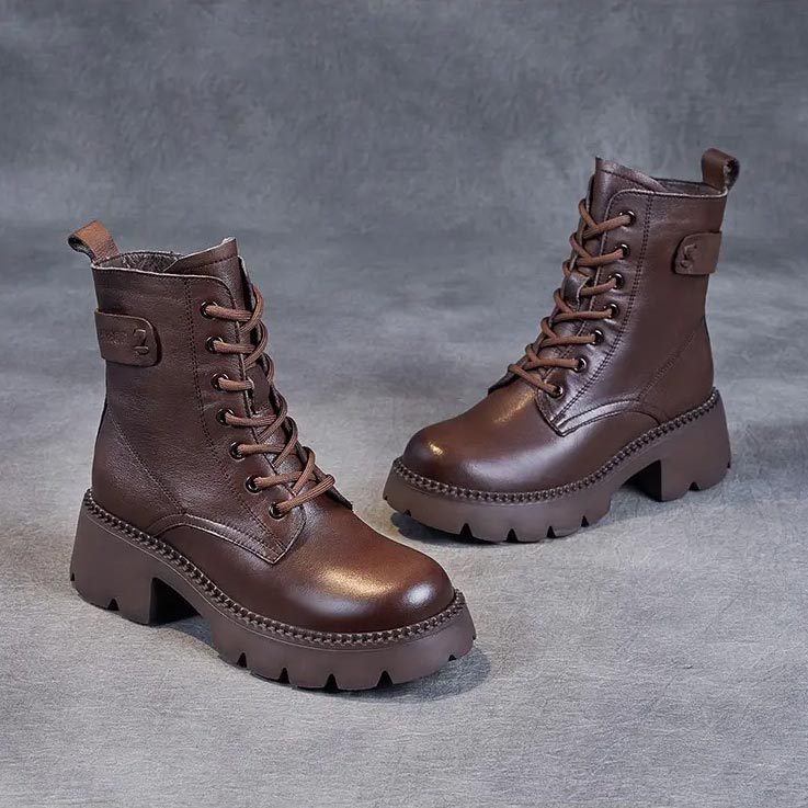 Women's Orthopedic Comfortable Leather Boots - Free Shipping