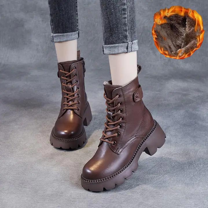 Women's Orthopedic Comfortable Leather Boots - Free Shipping