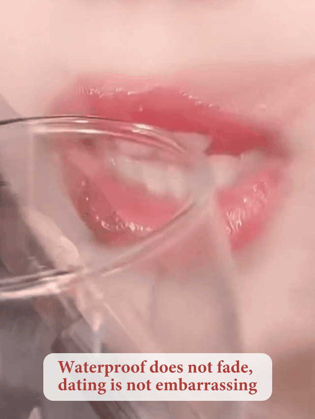 Lippenstift mit Blumenfarbwechsel