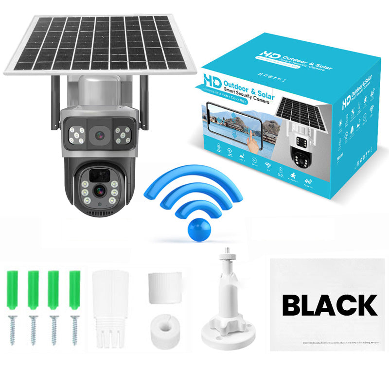 💯Limited Time 50% Off - Dual Lens Wireless Solar Security Camera for Outdoor Use