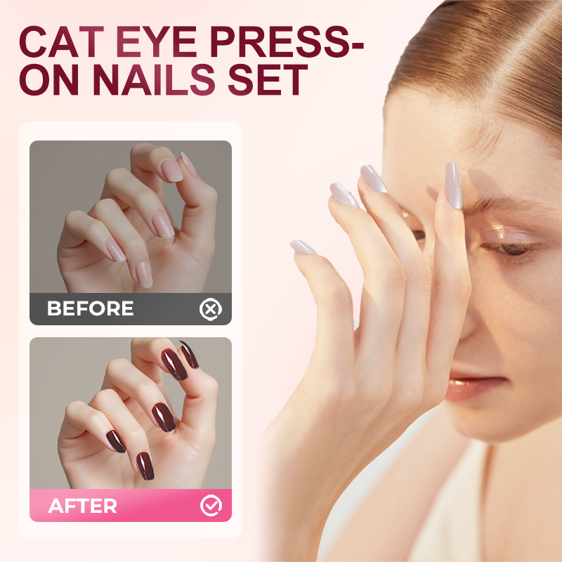 đ«Katzenaugen-PressnĂ€gel-Set - 3 GröĂen