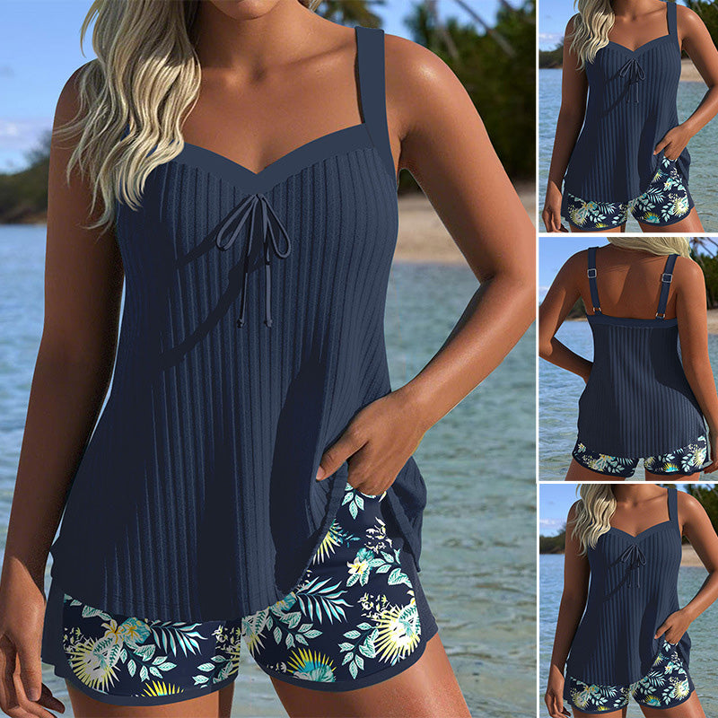 2025 Neues Design✨👙Gedrucktes Badeanzug Top & Shorts Set🌴