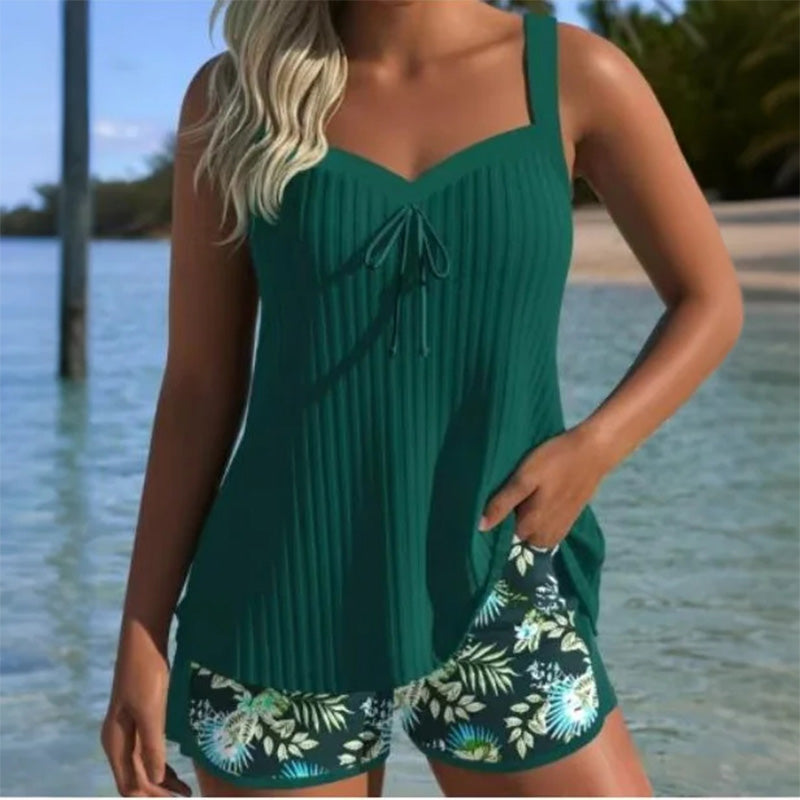 2025 Neues Design✨👙Gedrucktes Badeanzug Top & Shorts Set🌴