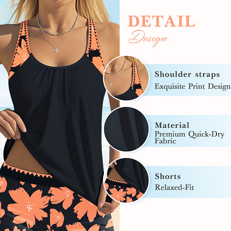 đââď¸ Begrenzte Zeit 50% Rabatt - 2-teiliges Badeanzug-Set (mit Tankini und Shorts), geeignet fĂźr Frauen