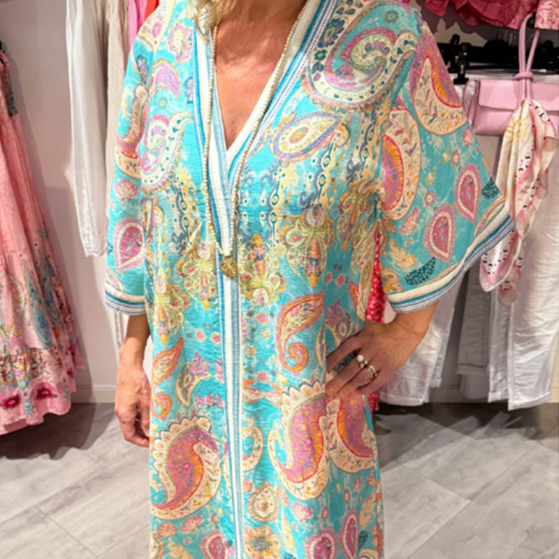 🌺Bequemes, locker sitzendes Print-Kleid für Frauen👗