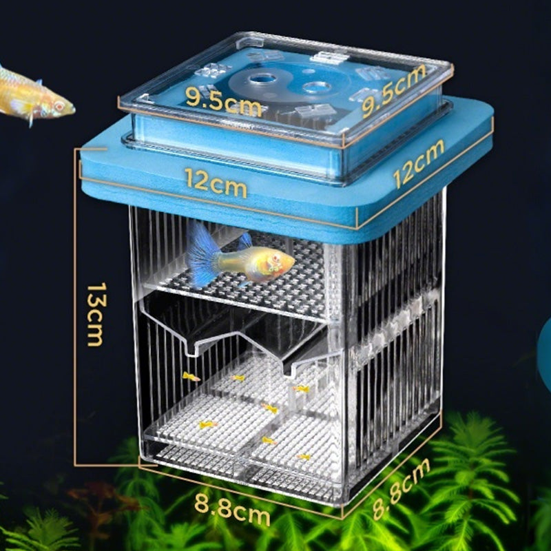 🐟💧 Nur für kurze Zeit zum halben Preis! 4-lagiger, abnehmbarer Acryl-Fischbrutkasten 🛡️ — Mit Schutzfunktion für sichere Aufzucht Ihrer Jungfische 🐠✨