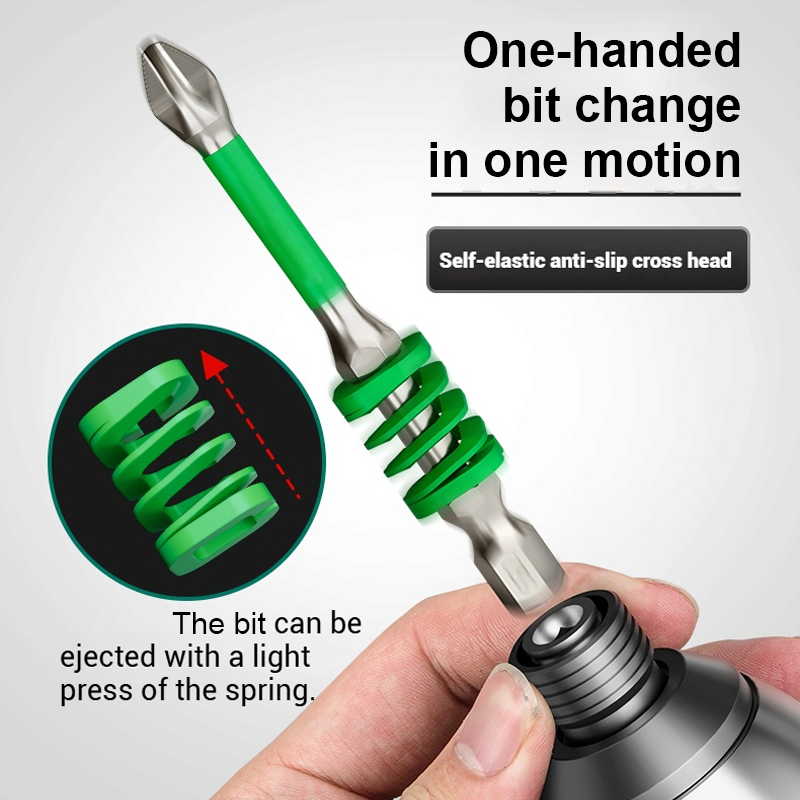 💪Limited Time 50% Off-Non-Slip Magnetic Phillips Bit mit Feder