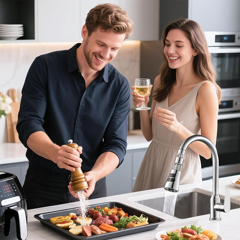 🚿 360° Schwenkbarer Wasserhahn-Aufsatz für die Küche -50 % Rabatt – Flexibles Design für müheloses Spülen 💧✨