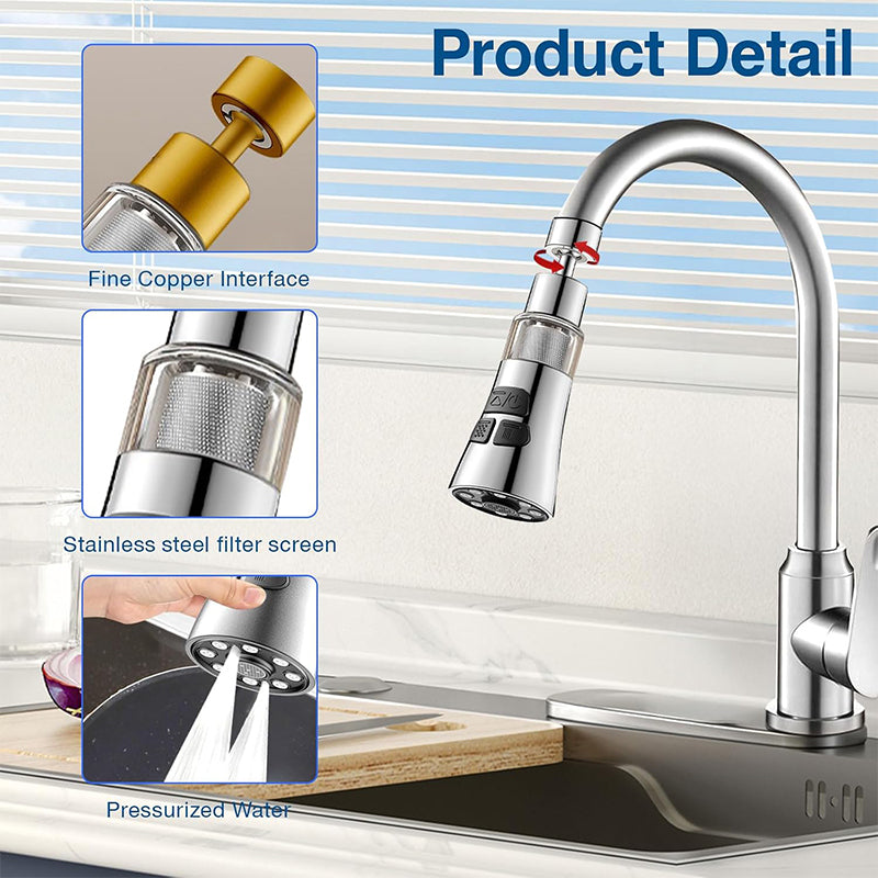 🚿 360° Schwenkbarer Wasserhahn-Aufsatz für die Küche -50 % Rabatt – Flexibles Design für müheloses Spülen 💧✨