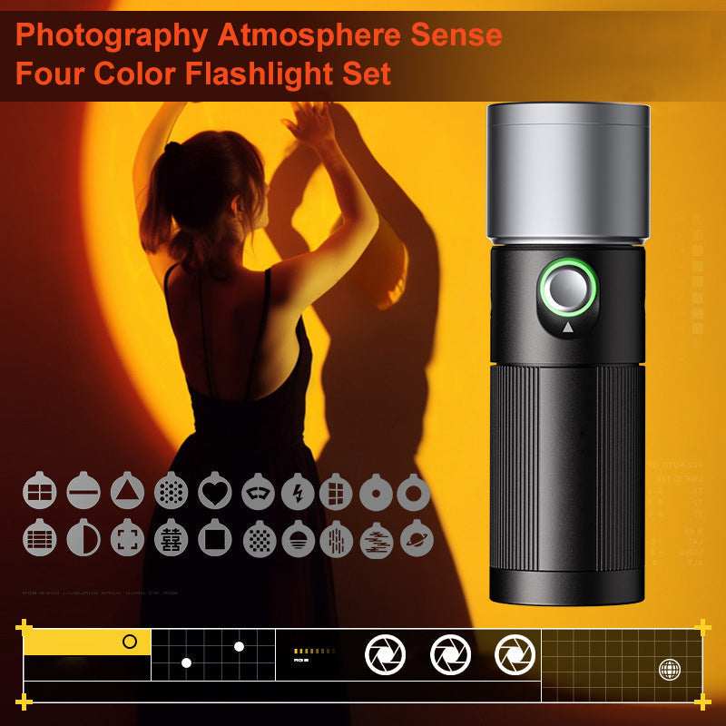 💕Begrenzte Zeit 50% Rabatt - Fotografie Ambient Sense 4 Farben Taschenlampe Set