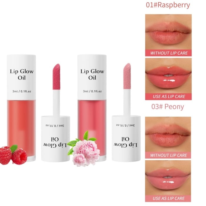 💋 Holen Sie sich den perfekten Schmollmund ✨ Getöntes Lip Glow Oil – Für üppige, hydratisierte Lippen mit einem natürlichen Glanz! 💖