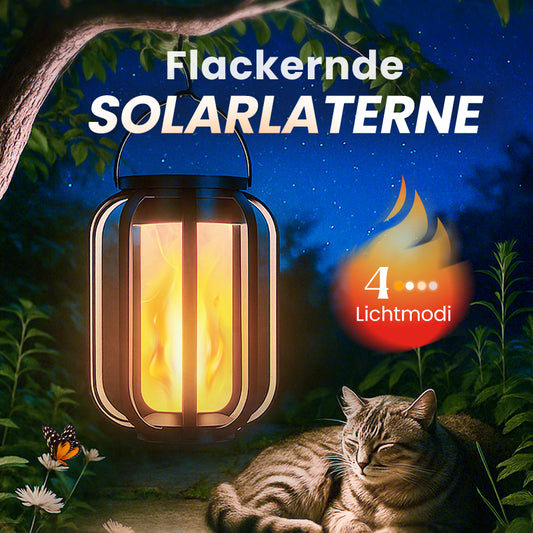 🔥Upgraded flackernde Flamme Solar Laterne im Freien wasserdichtes Licht