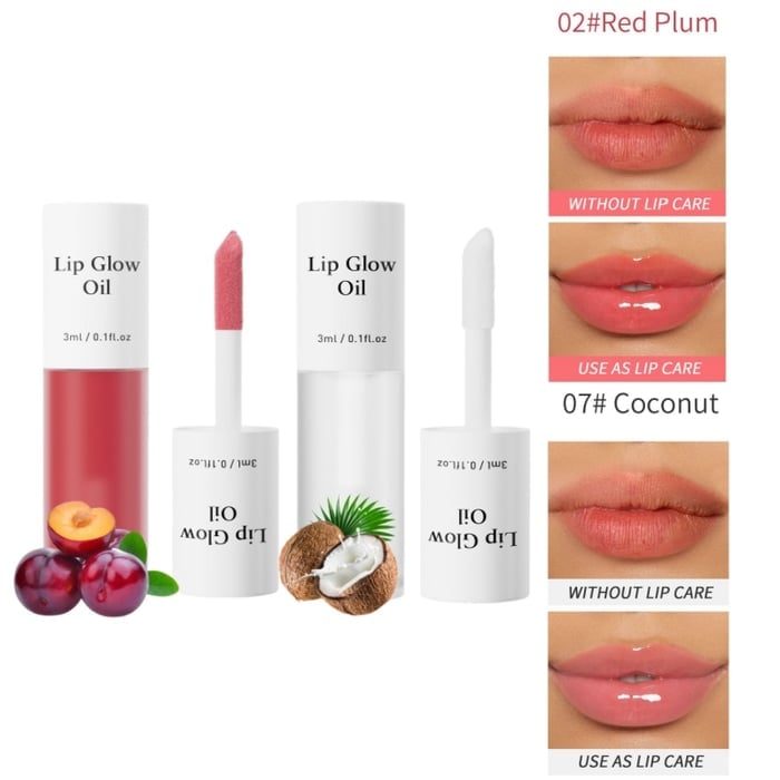 💋 Holen Sie sich den perfekten Schmollmund ✨ Getöntes Lip Glow Oil – Für üppige, hydratisierte Lippen mit einem natürlichen Glanz! 💖