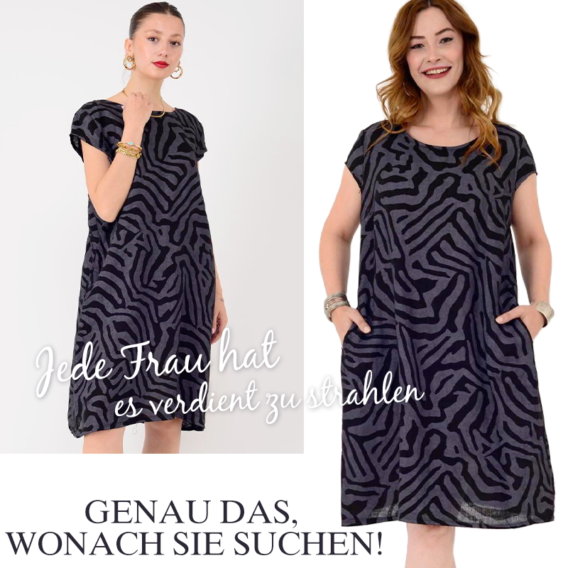 🌸Lässiges Boho-Vintage-Kleid mit Print🌈