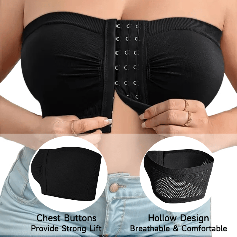 🎁Prime Day Sale 50% RABATT🔥Plus Size Strapless BH mit Frontverschluss & atmungsaktivem Material