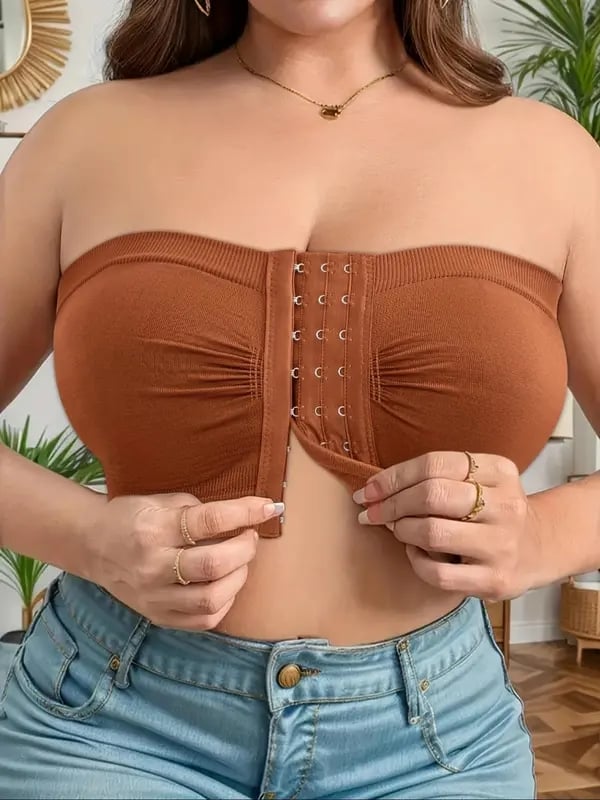 🎁Prime Day Sale 50% RABATT🔥Plus Size Strapless BH mit Frontverschluss & atmungsaktivem Material