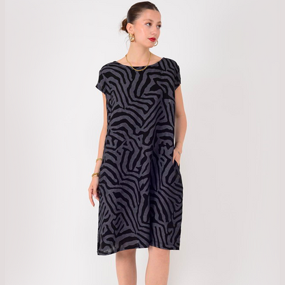 🌸Lässiges Boho-Vintage-Kleid mit Print🌈