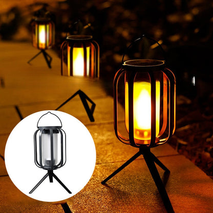 🔥Upgraded flackernde Flamme Solar Laterne im Freien wasserdichtes Licht