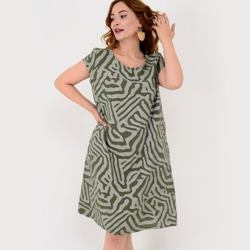 🌸Lässiges Boho-Vintage-Kleid mit Print🌈