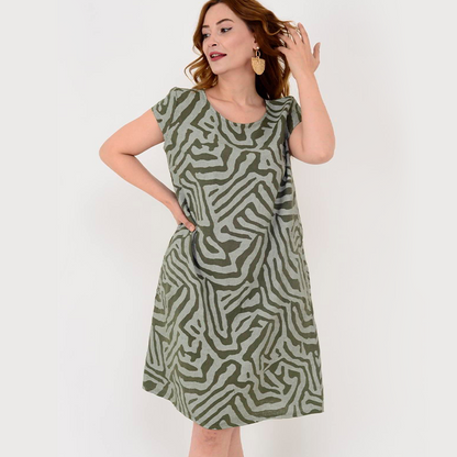 🌸Lässiges Boho-Vintage-Kleid mit Print🌈