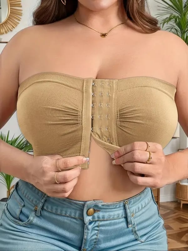 🎁Prime Day Sale 50% RABATT🔥Plus Size Strapless BH mit Frontverschluss & atmungsaktivem Material