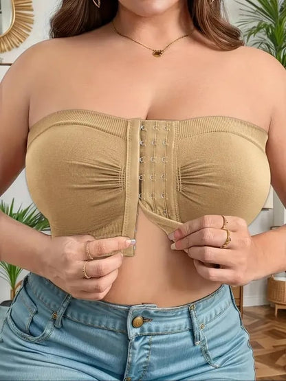 🎁Prime Day Sale 50% RABATT🔥Plus Size Strapless BH mit Frontverschluss & atmungsaktivem Material