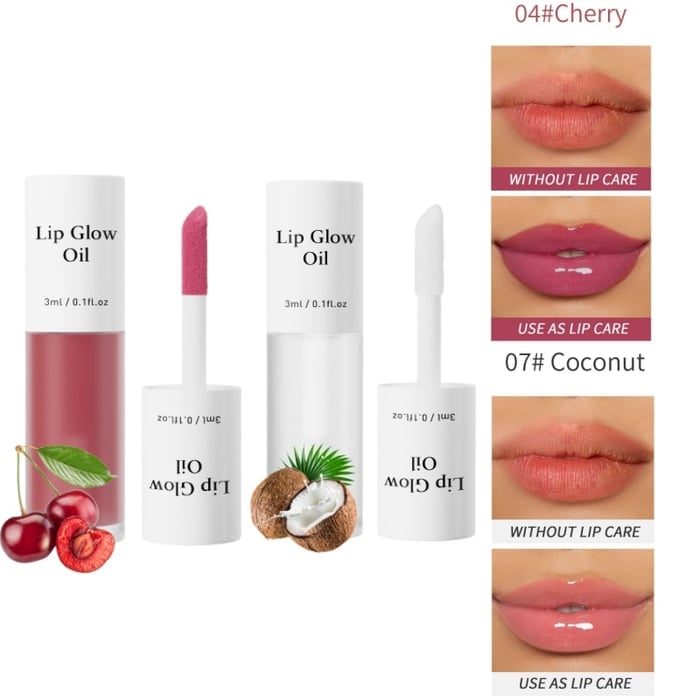 💋 Holen Sie sich den perfekten Schmollmund ✨ Getöntes Lip Glow Oil – Für üppige, hydratisierte Lippen mit einem natürlichen Glanz! 💖