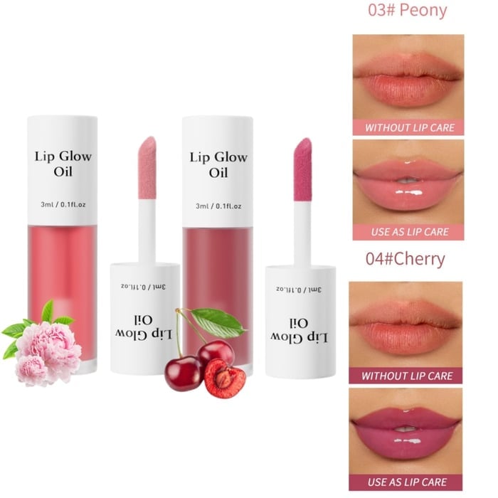 💋 Holen Sie sich den perfekten Schmollmund ✨ Getöntes Lip Glow Oil – Für üppige, hydratisierte Lippen mit einem natürlichen Glanz! 💖